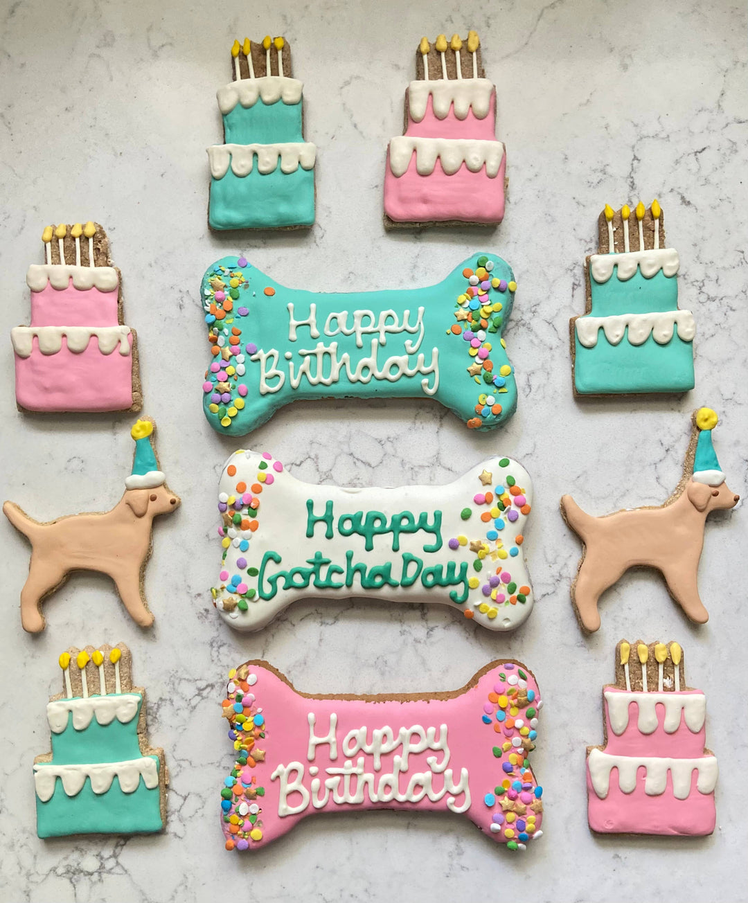 Bakery Table - Happy Birthday Bone - Pink