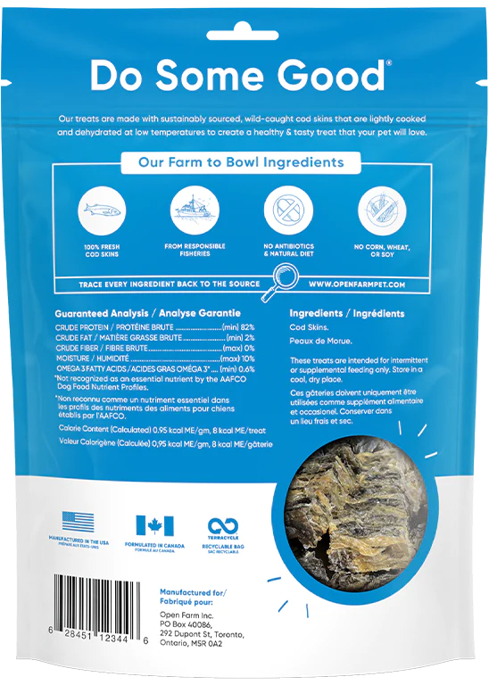 Open Farm - Dehydrated Cod Skins Treat