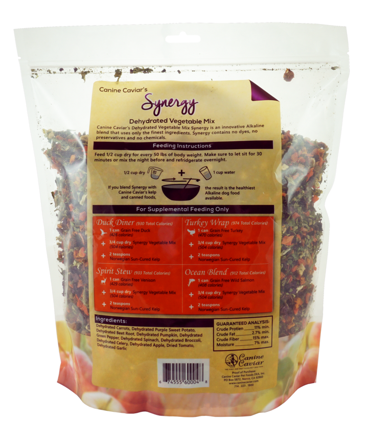 Canine Caviar - Synergy Dehydrated Vegetable Mix Food Supplement