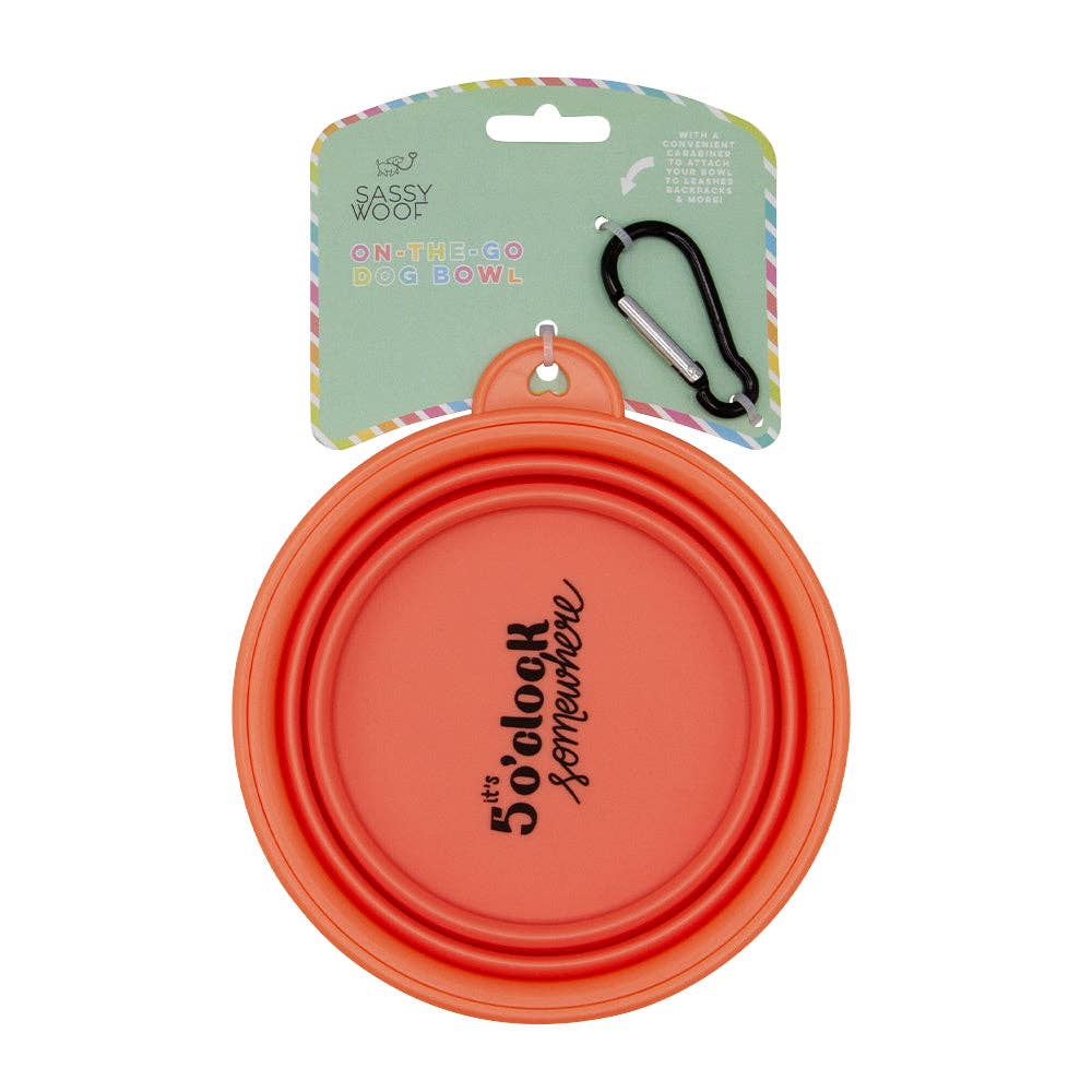 SASSY WOOF - Collapsible Dog Bowl - It's 5 o'clock Somewhere